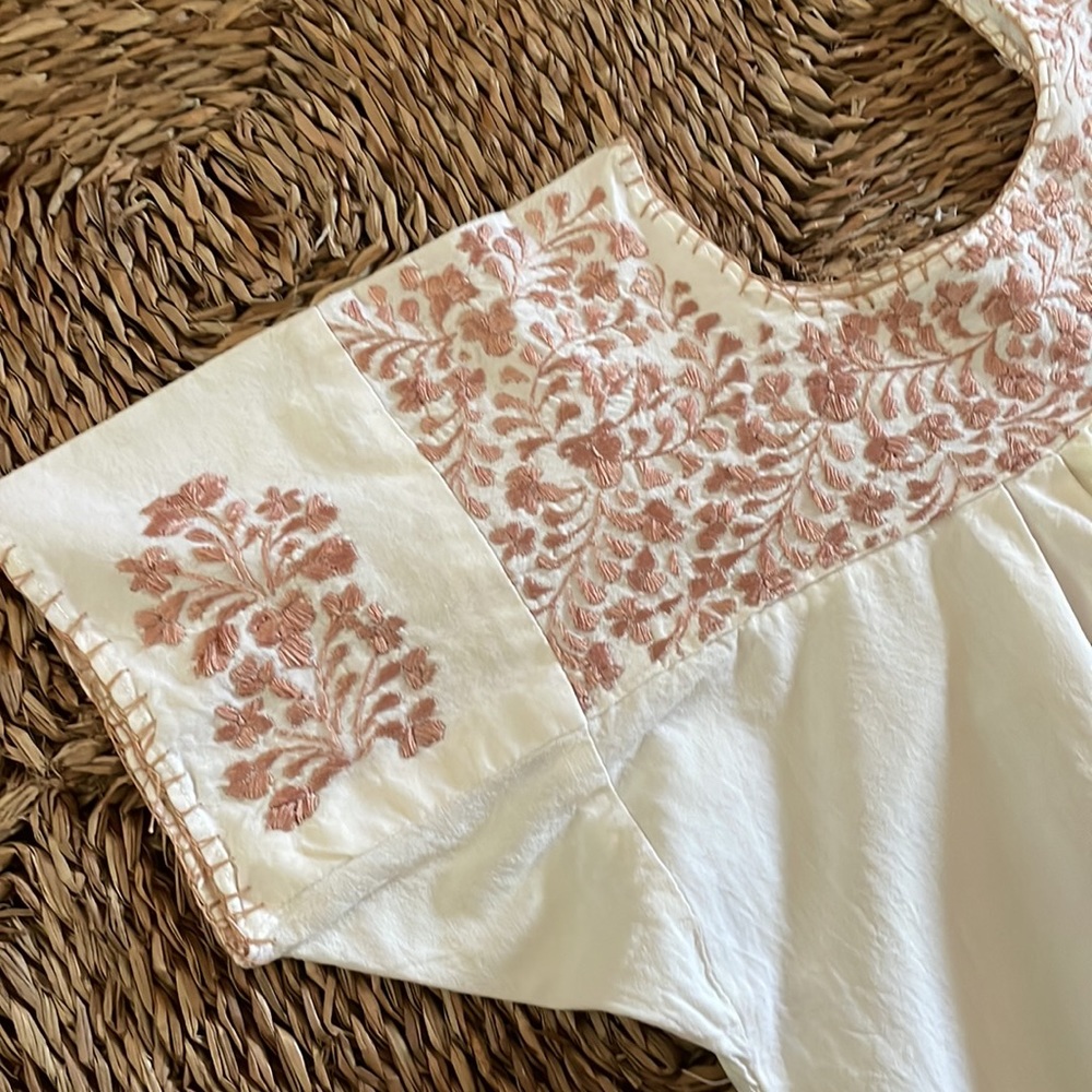 Hand embroidered Mexican blouse
